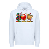 White Peace love tacos Premium Hoodie - NancyCooperArtShop