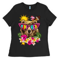 Black mama bear summer Ladies Tee - texasbilliewilder