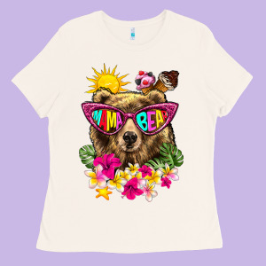 Mama Bear Summer Ladies Tee Designed By Texasbilliewilder