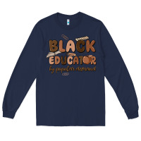 Navy black educator by popular demand Long Sleeve Tee - MaliasSmallBusiness