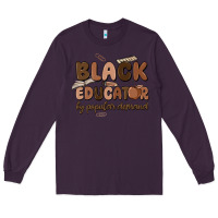 Plum black educator by popular demand Long Sleeve Tee - MaliasSmallBusiness