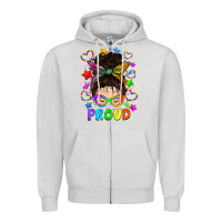 Lgbtq+ Messy Bun With Colorful Stars Zipper Hoodie | Teevron