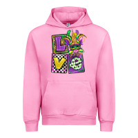 Fuchsia Pink love mardi gras Urban Hoodie - OliviaCreatesArt