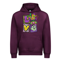Mauve Wine love mardi gras Urban Hoodie - OliviaCreatesArt