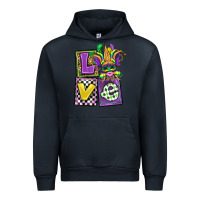 Navy love mardi gras Urban Hoodie - OliviaCreatesArt