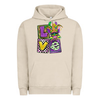 Pigment French Oak love mardi gras Urban Hoodie - OliviaCreatesArt
