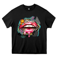 Black race lips Heavy Core Tee - Zillion Design Studio