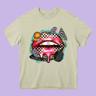 Race Lips Heavy Core Tee Designed By Zillion Design Studio