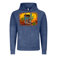Vintage Denim cross sunset backgraund Vintage Hoodie - JahusDesignShop
