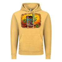 Vintage Mustard cross sunset backgraund Vintage Hoodie - JahusDesignShop