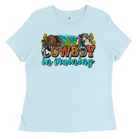 Baby Blue cowboy in training Ladies Tee - Zillion Design Studio