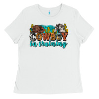 White cowboy in training Ladies Tee - Zillion Design Studio