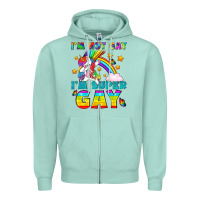 Seafoam LGBTQ I'm Not Gay I'm Super Gay Zipper Hoodie - BundleAndBundleShop