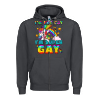 Smoke LGBTQ I'm Not Gay I'm Super Gay Zipper Hoodie - BundleAndBundleShop