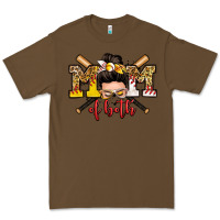 Cacao mom of both baseball and softball messy bun Premium Tee - Zillion Design Studio
