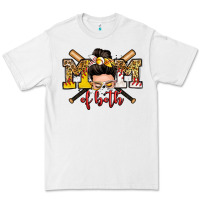White mom of both baseball and softball messy bun Premium Tee - Zillion Design Studio