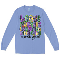 Colony Blue beads parades crawfish king cake mardi gras Long Sleeve Tee - MaliasSmallBusiness