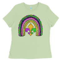 Matcha mardi gras fleur de lis rainbow Ladies Tee - JahusDesignShop