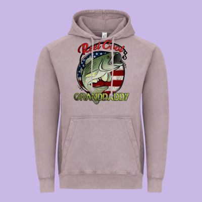 Reel Cool Granddaddy Fishing Vintage Hoodie Designed By Jasminsmagicworld
