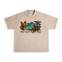 French Oak Peace Love Suffolk Sheep Urban Heavy Tee - LillyAllenDesigns