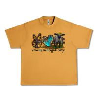 Peanut Butter Peace Love Suffolk Sheep Urban Heavy Tee - LillyAllenDesigns