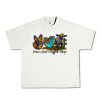 Pistachio Peace Love Suffolk Sheep Urban Heavy Tee - LillyAllenDesigns