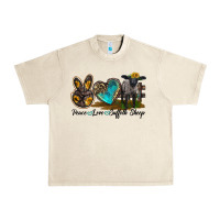 Sandshell Peace Love Suffolk Sheep Urban Heavy Tee - LillyAllenDesigns