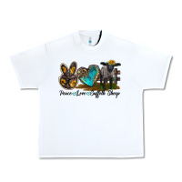 White Peace Love Suffolk Sheep Urban Heavy Tee - LillyAllenDesigns