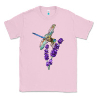 Bubblegum Pink Dragonfly With Lavender Classic Tee - LillyAllenDesigns