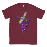 Burgundy Dragonfly With Lavender Classic Tee - LillyAllenDesigns