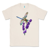 Natural Dragonfly With Lavender Classic Tee - LillyAllenDesigns