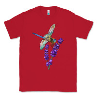Red Dragonfly With Lavender Classic Tee - LillyAllenDesigns