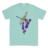 Seafoam Dragonfly With Lavender Classic Tee - LillyAllenDesigns