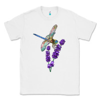 White Dragonfly With Lavender Classic Tee - LillyAllenDesigns