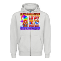 Dove Grey LGBTQ+ Love Gnomes No Bounds Tumbler Zipper Hoodie - BundleAndBundleShop