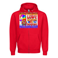 Red LGBTQ+ Love Gnomes No Bounds Tumbler Zipper Hoodie - BundleAndBundleShop