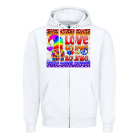 White LGBTQ+ Love Gnomes No Bounds Tumbler Zipper Hoodie - BundleAndBundleShop