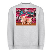 Heather Grey be mine valentine's day pigs Heavyweight Sweatshirt - Jasminsmagicworld