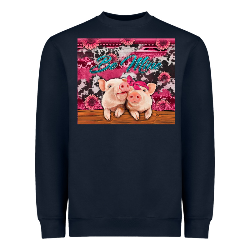 Be Mine Valentine's Day Pigs Heavyweight Sweatshirt by Jasminsmagicworld | Teevron