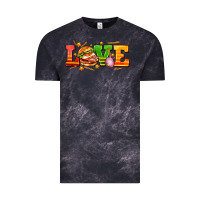 Cloud Black love with hamburger Vintage Tee - AdoDesignShop