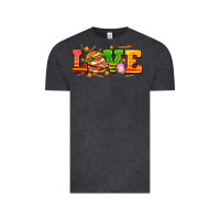 Vintage Black love with hamburger Vintage Tee - AdoDesignShop