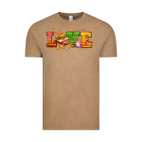 Vintage Coffee love with hamburger Vintage Tee - AdoDesignShop