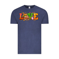 Vintage Denim love with hamburger Vintage Tee - AdoDesignShop
