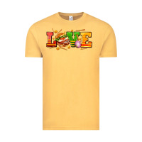 Vintage Mustard love with hamburger Vintage Tee - AdoDesignShop