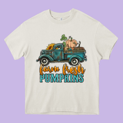 Farm Fresh Pumpkins Truck Heavy Core Tee Designed By Ranaportraitstore
