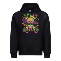 Black mardi gras mask Urban Hoodie - OliviaCreatesArt