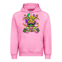 Fuchsia Pink mardi gras mask Urban Hoodie - OliviaCreatesArt