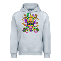 Heather Grey mardi gras mask Urban Hoodie - OliviaCreatesArt