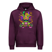 Mauve Wine mardi gras mask Urban Hoodie - OliviaCreatesArt