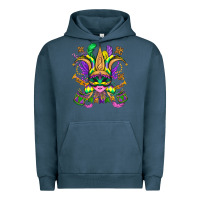 Pigment Midnight Navy mardi gras mask Urban Hoodie - OliviaCreatesArt